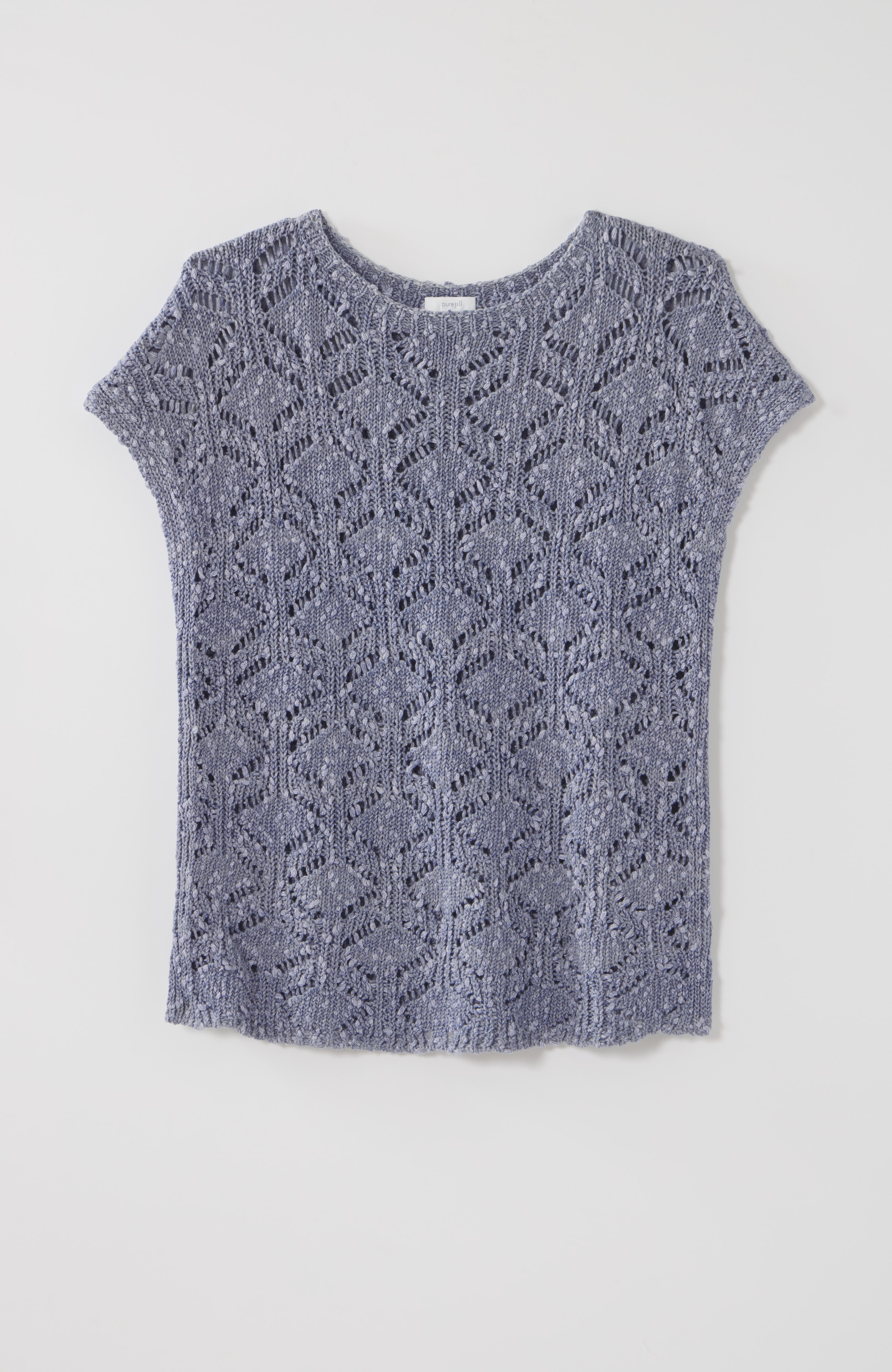 pure jill textured-cotton sweater
