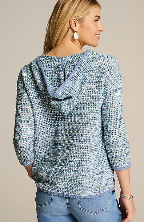 relaxed textured hoodie