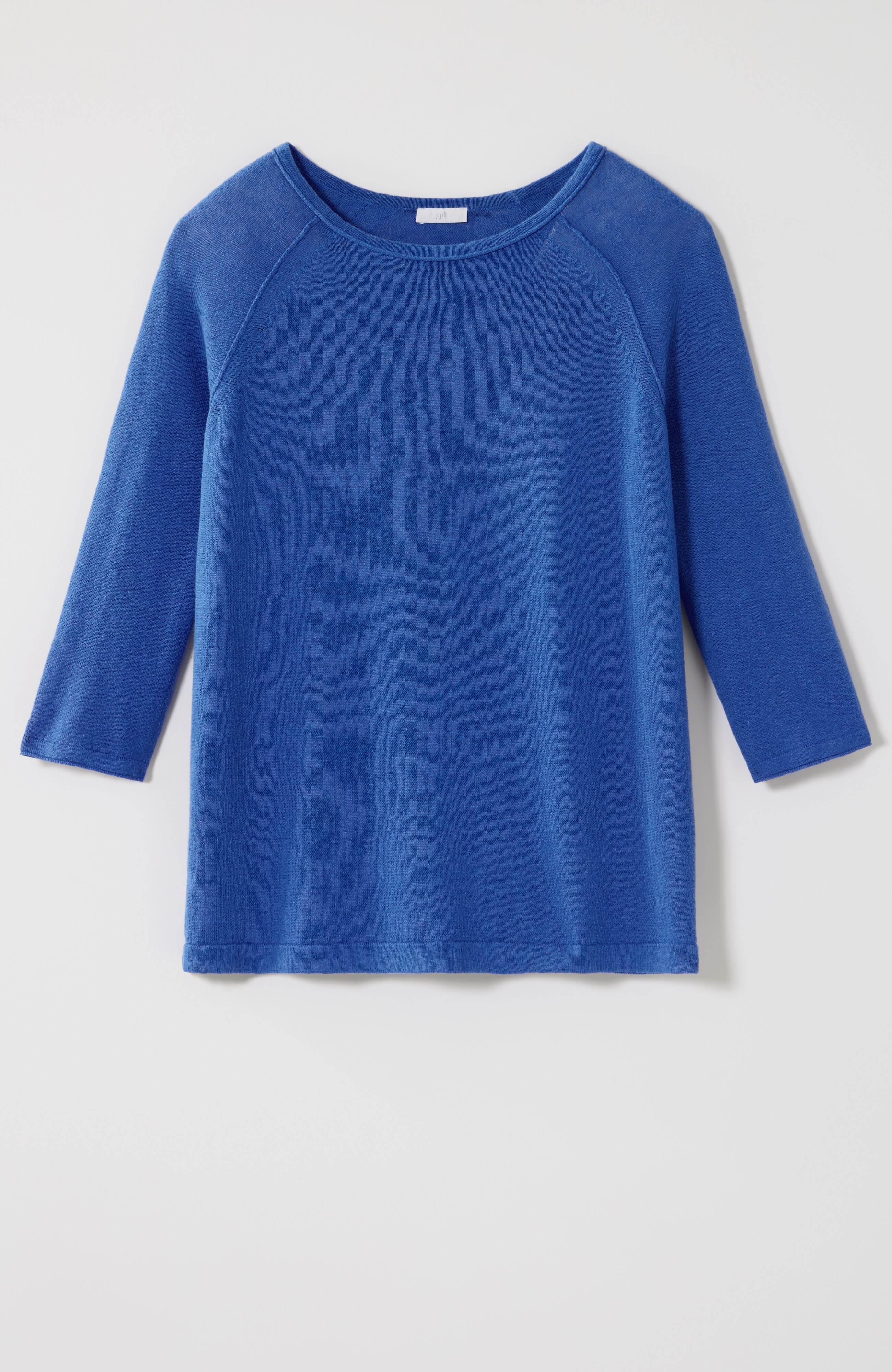 LINEN-BLEND PULLOVER SWEATER | JJill