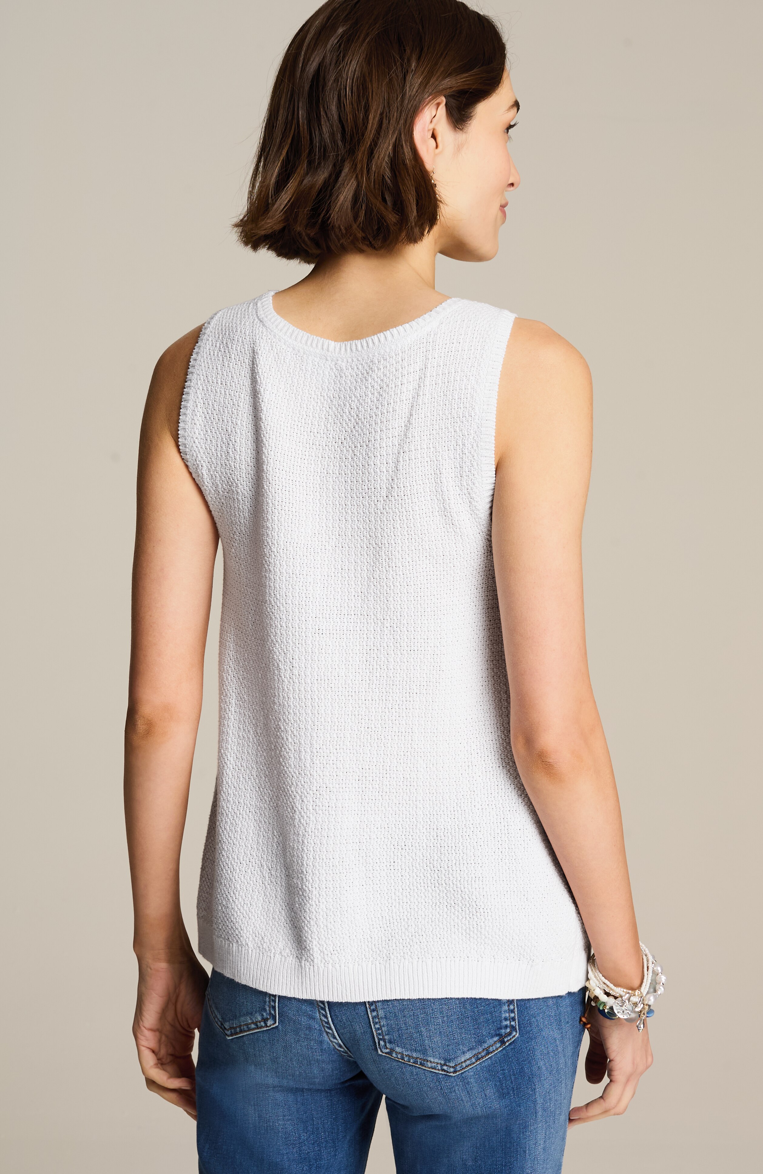 textured sweater tank