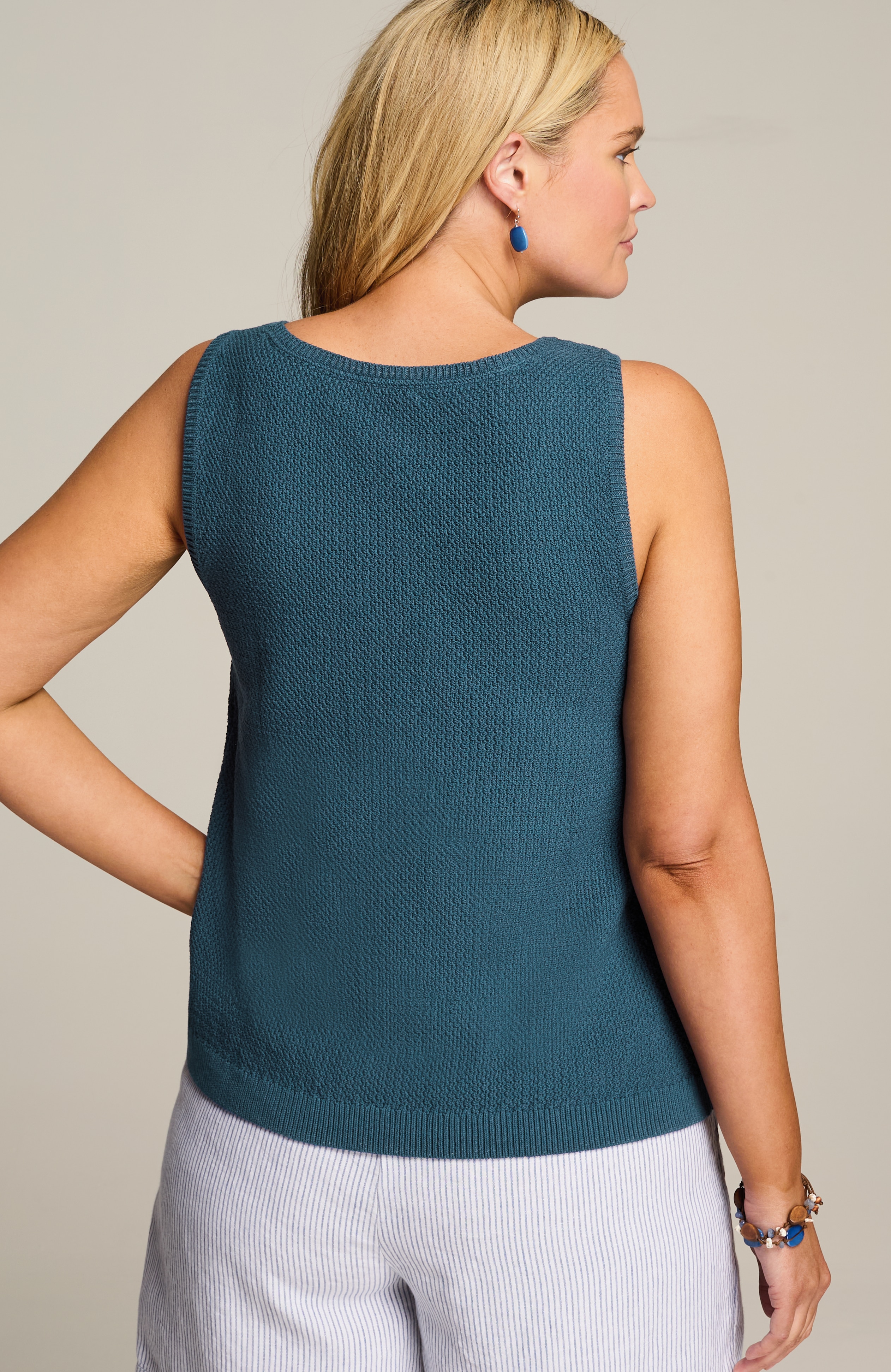textured sweater tank