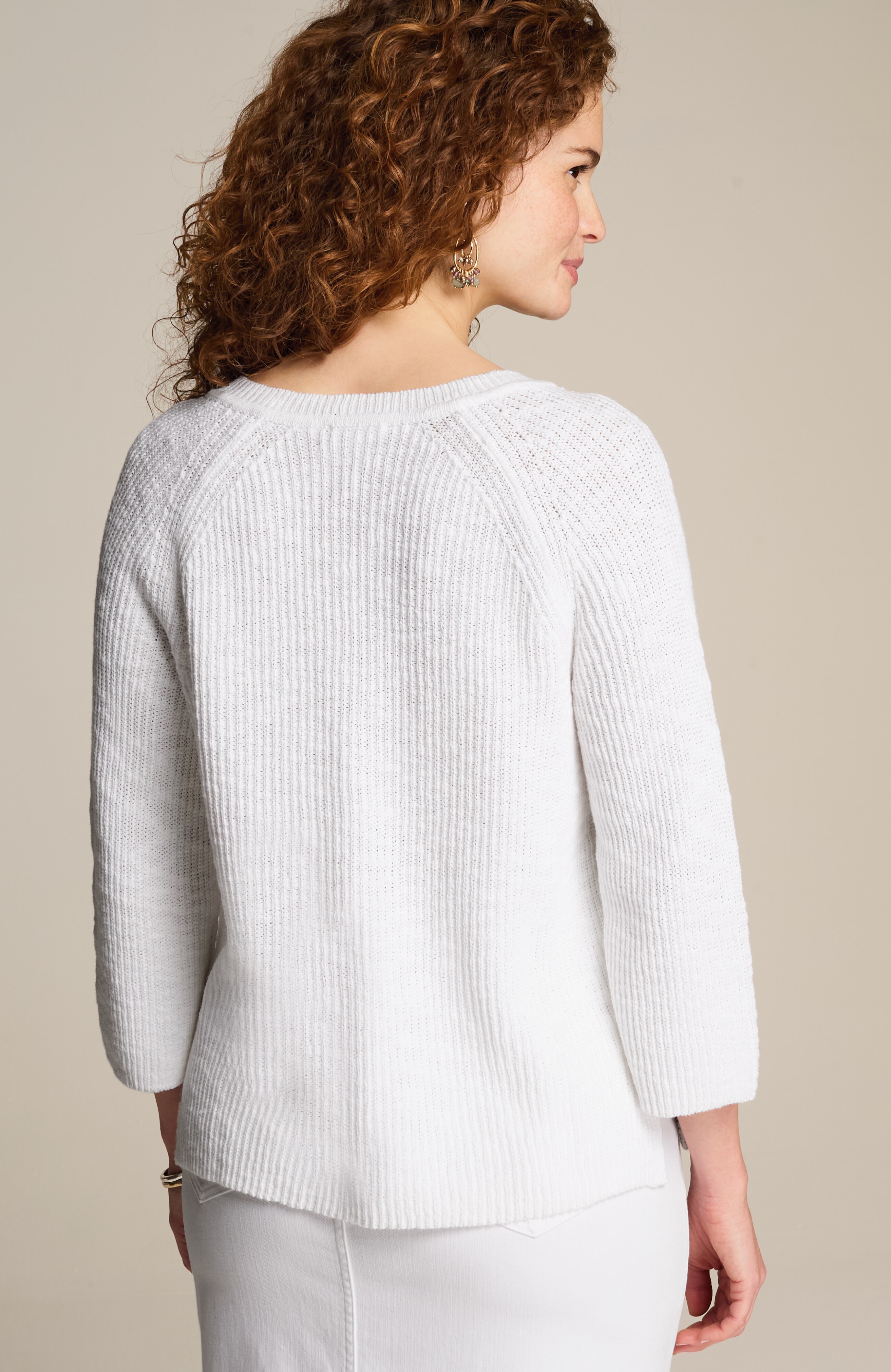 ★2022SS新作★GROVE★RILEY JUMPER RIBBED-DETAIL CREW-NECK SWEATER | JJill