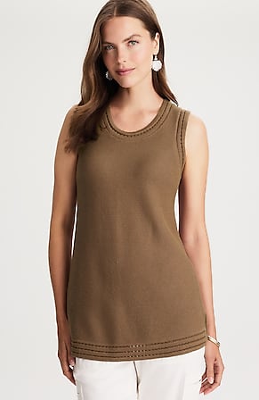 Image for Textured-Trim Sweater Tank