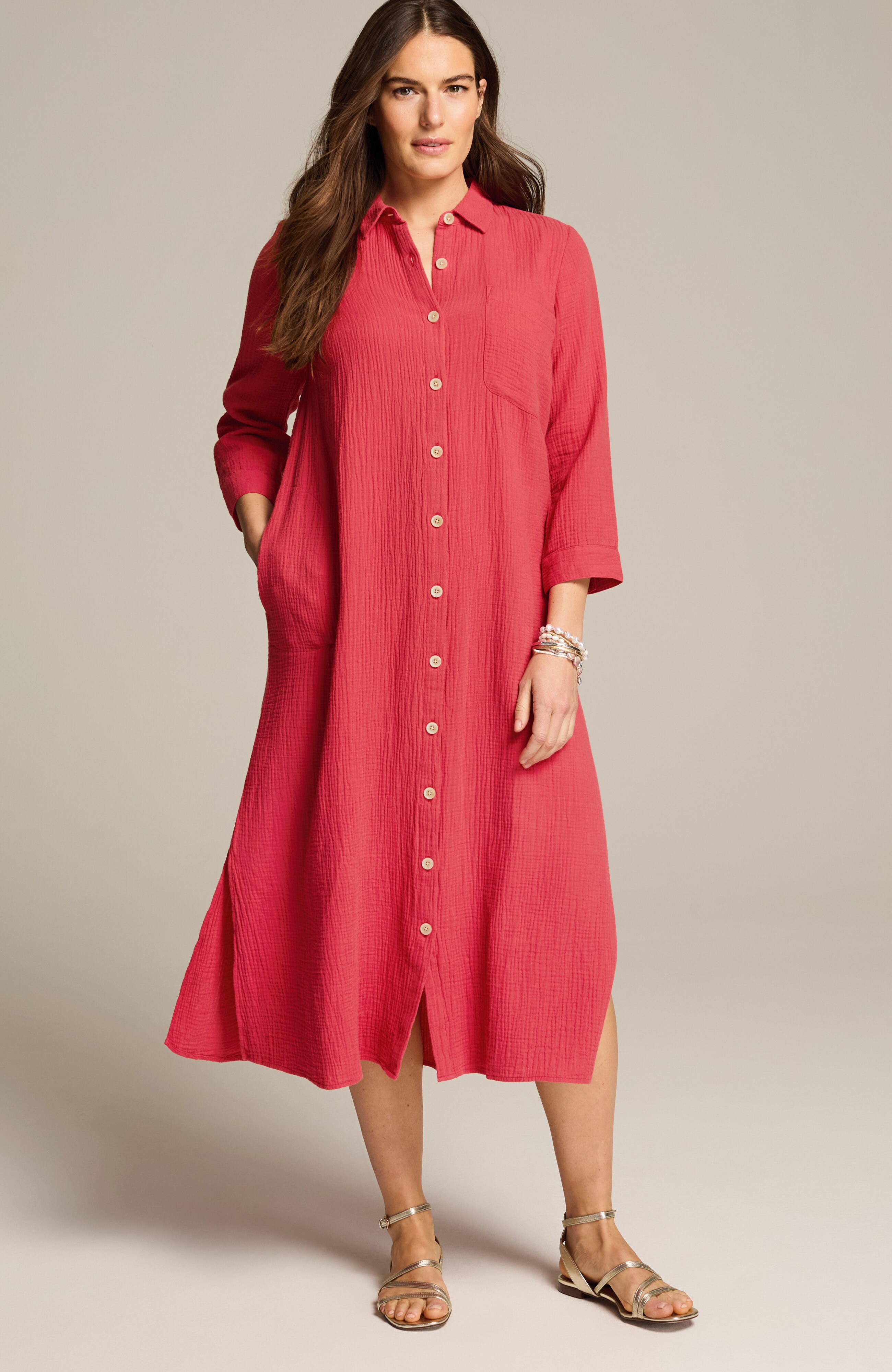 【送料&関税込】Patou Cotton Shirtdress Seersucker short shirt dress - Buttercream – KnowledgeCotton
