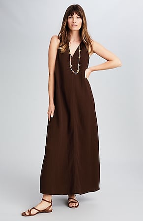 Image for A-Line Cotton-Gauze Maxi Dress
