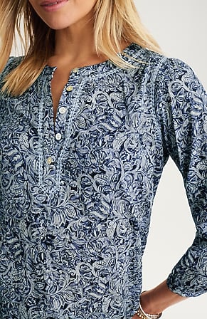 Image for Printed & Embroidered Cotton Top