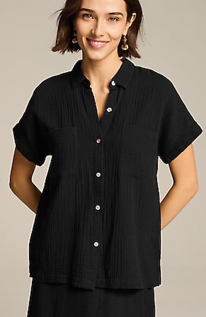 Image for Cotton-Gauze Camp Shirt