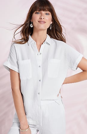 Image for Cotton-Gauze Camp Shirt