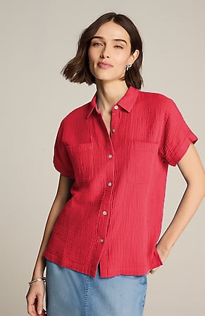 Image for Cotton-Gauze Camp Shirt