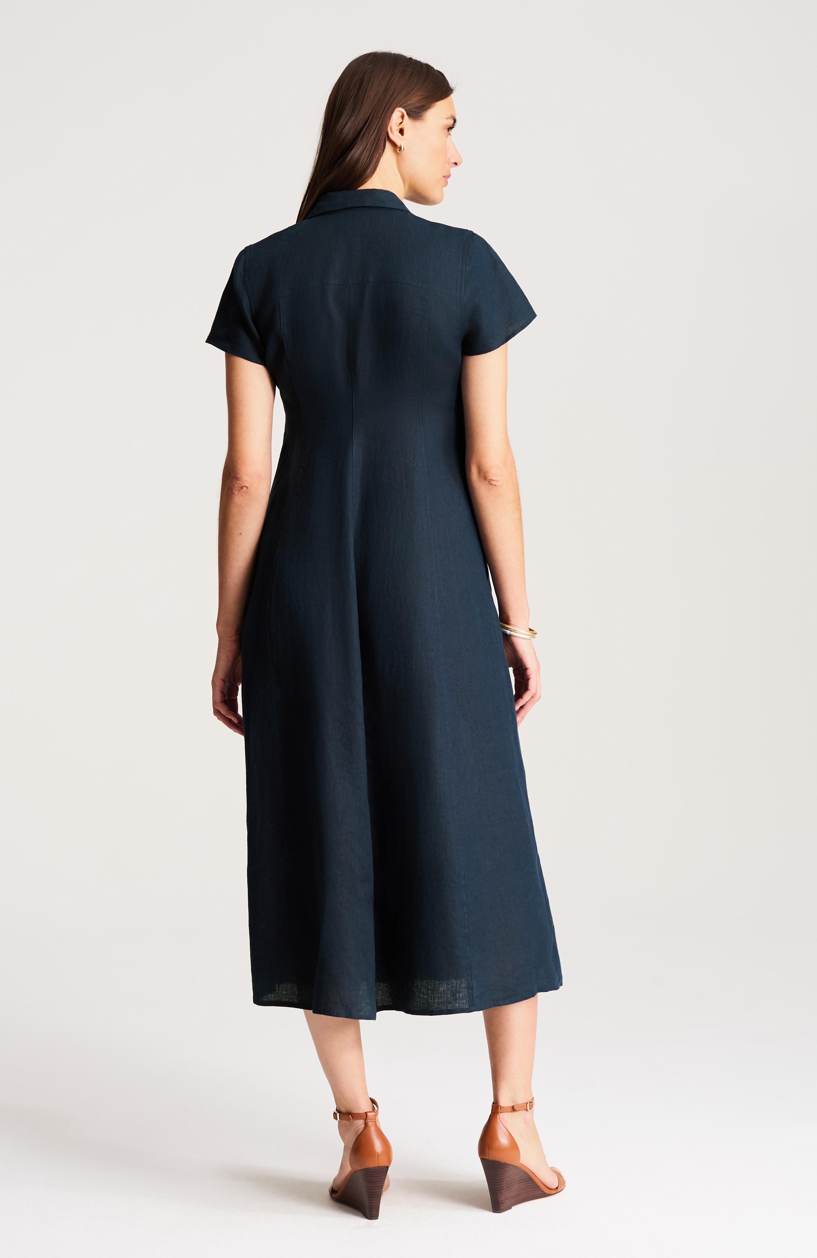 linen maxi shirtdress