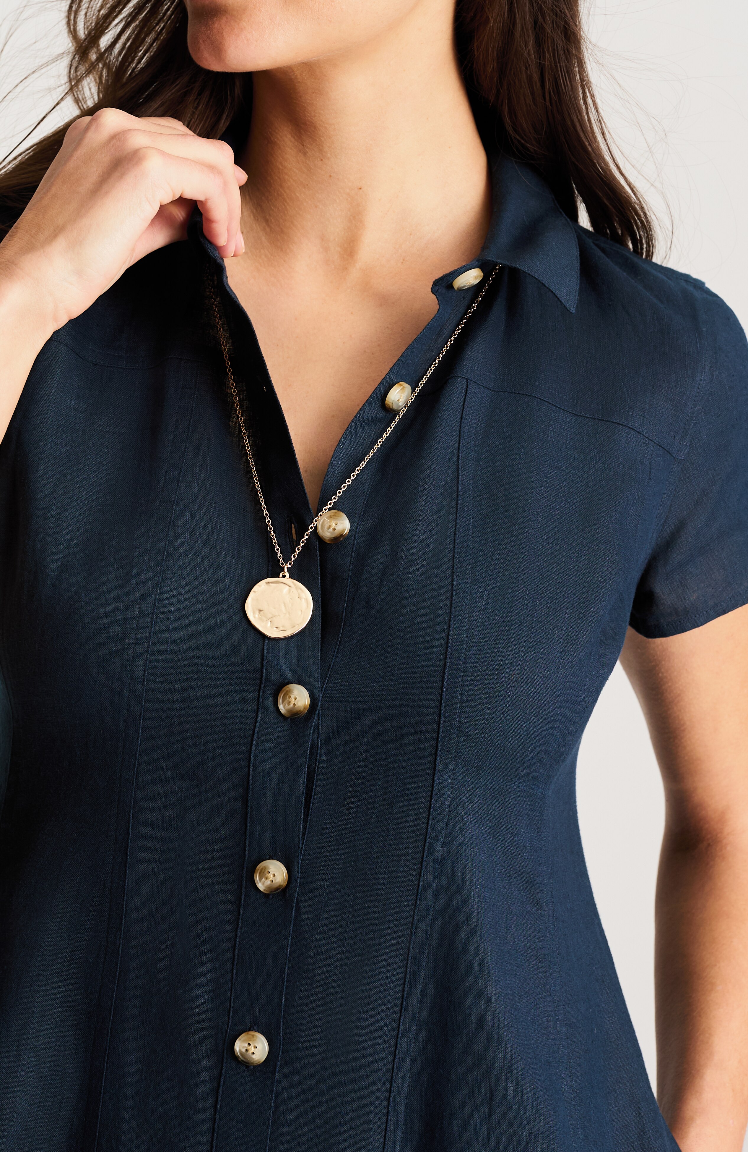 linen maxi shirtdress