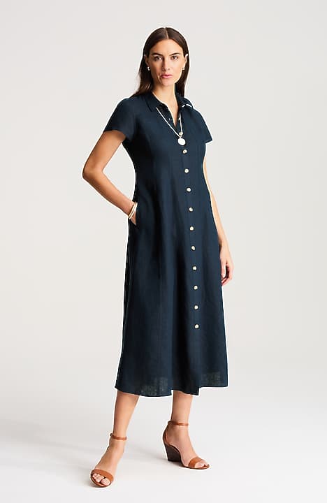 Linen Maxi Shirtdress | JJill Linen Maxi Shirtdress | JJill