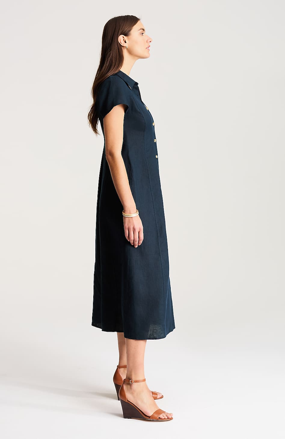 Linen Maxi Shirtdress | JJill