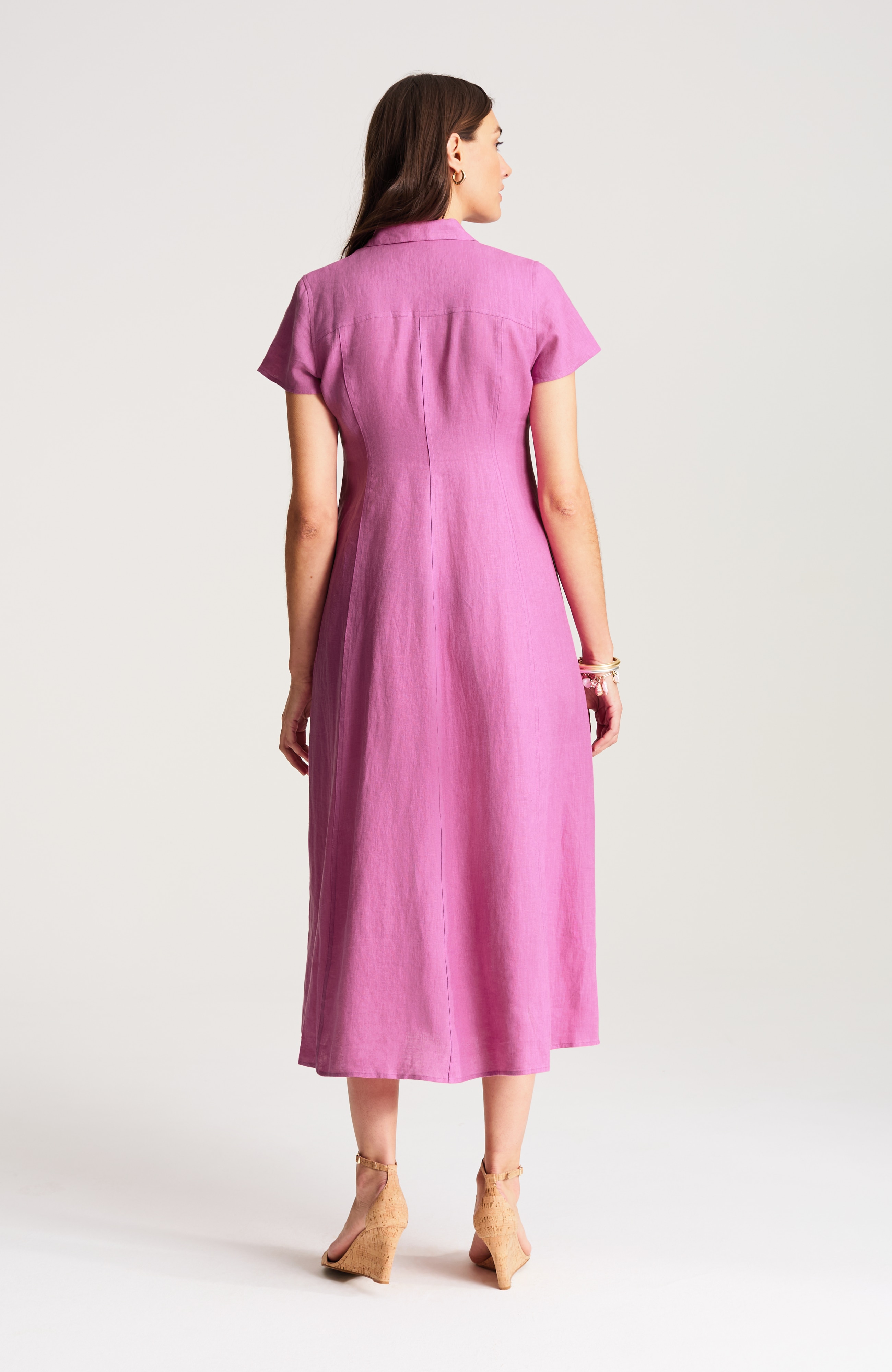 linen maxi shirtdress