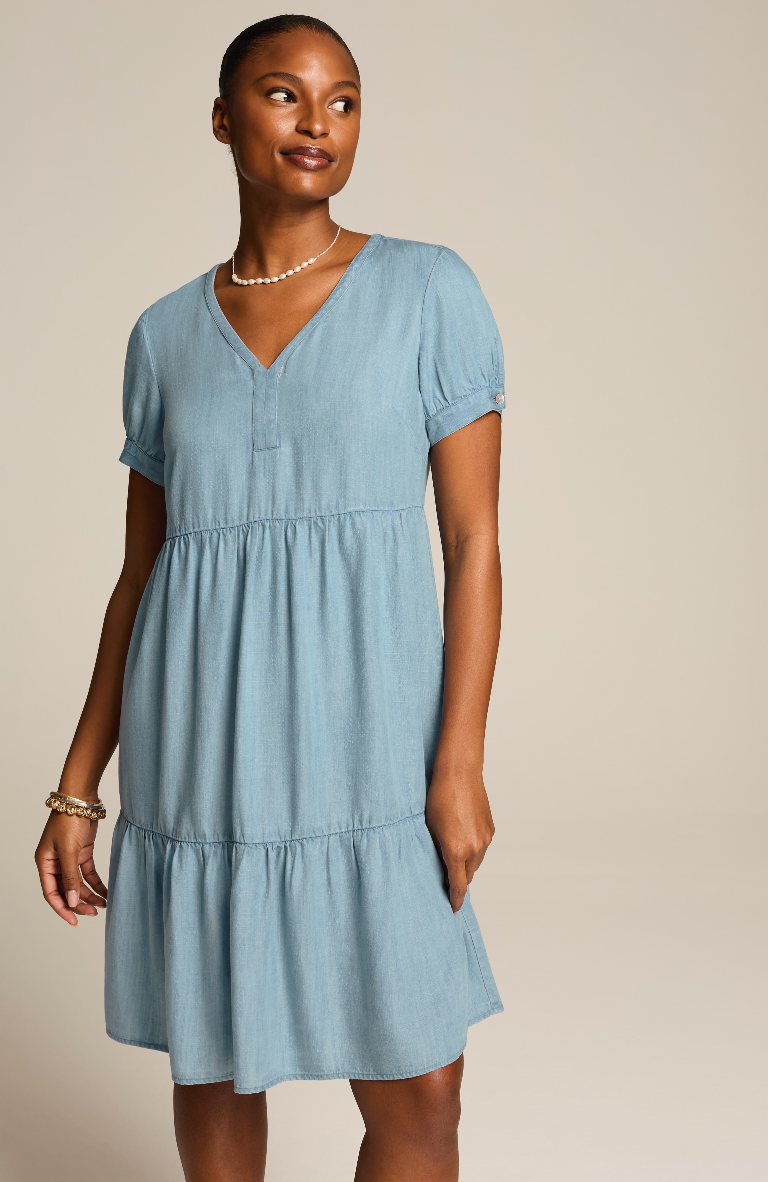 a-line tiered dress