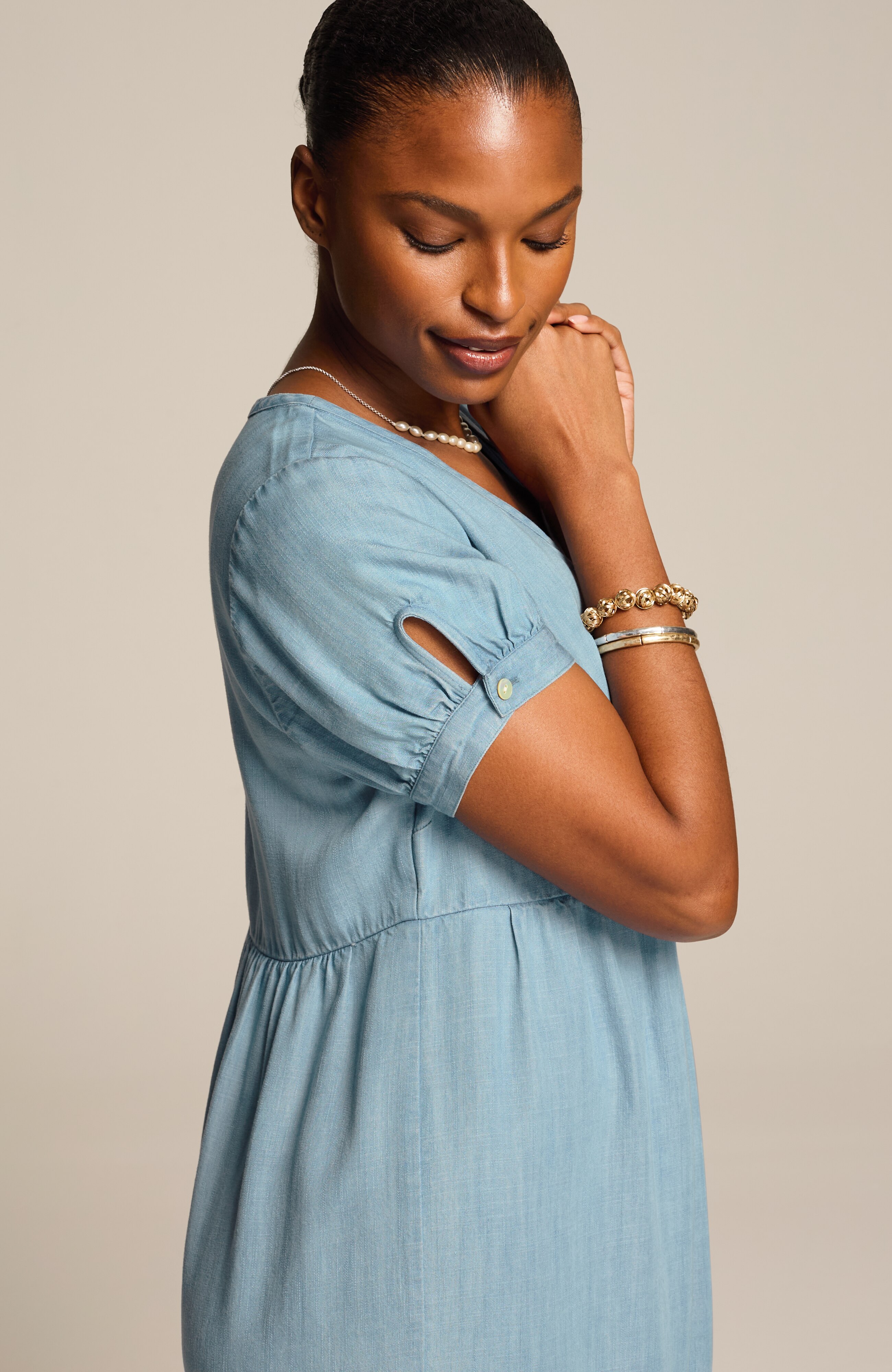 a-line tiered dress