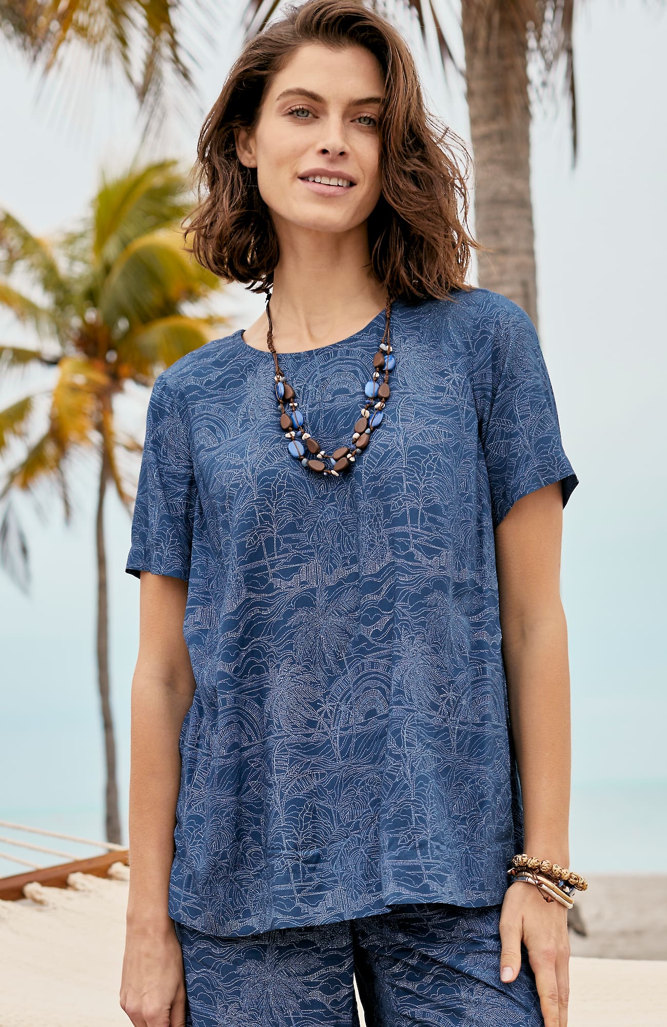 Jjill J.jill Silky-soft Pleat-back Tee