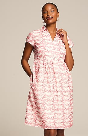 Image for Embroidered A-Line Shirtdress
