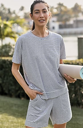 Image for Fit Striped Pull-On Shorts
