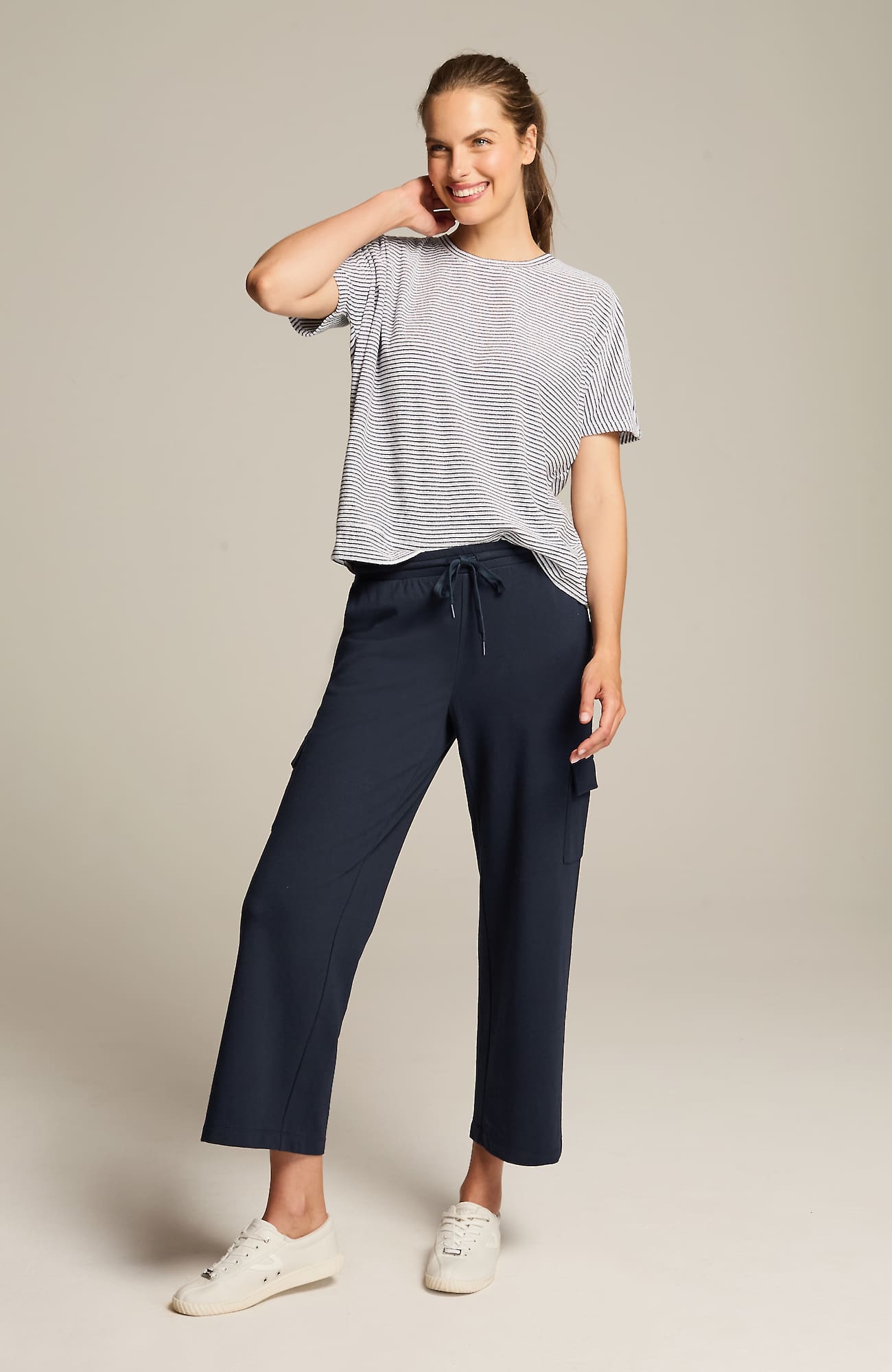 Jjill J.jill Fit French Terry Cargo Cropped Pants