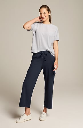 Image for Fit French Terry Cargo Cropped Pants