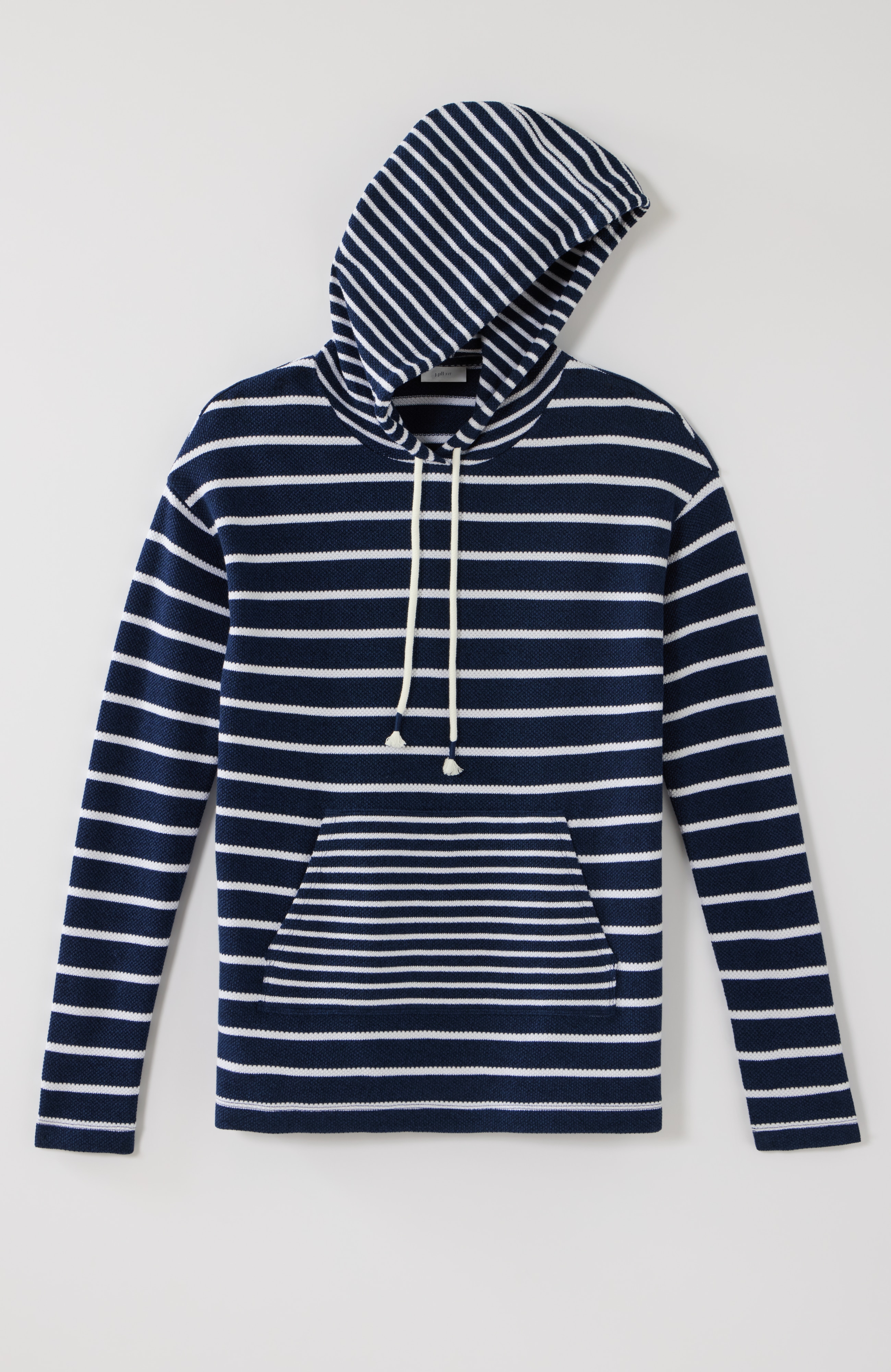 fit textured-stripes pullover