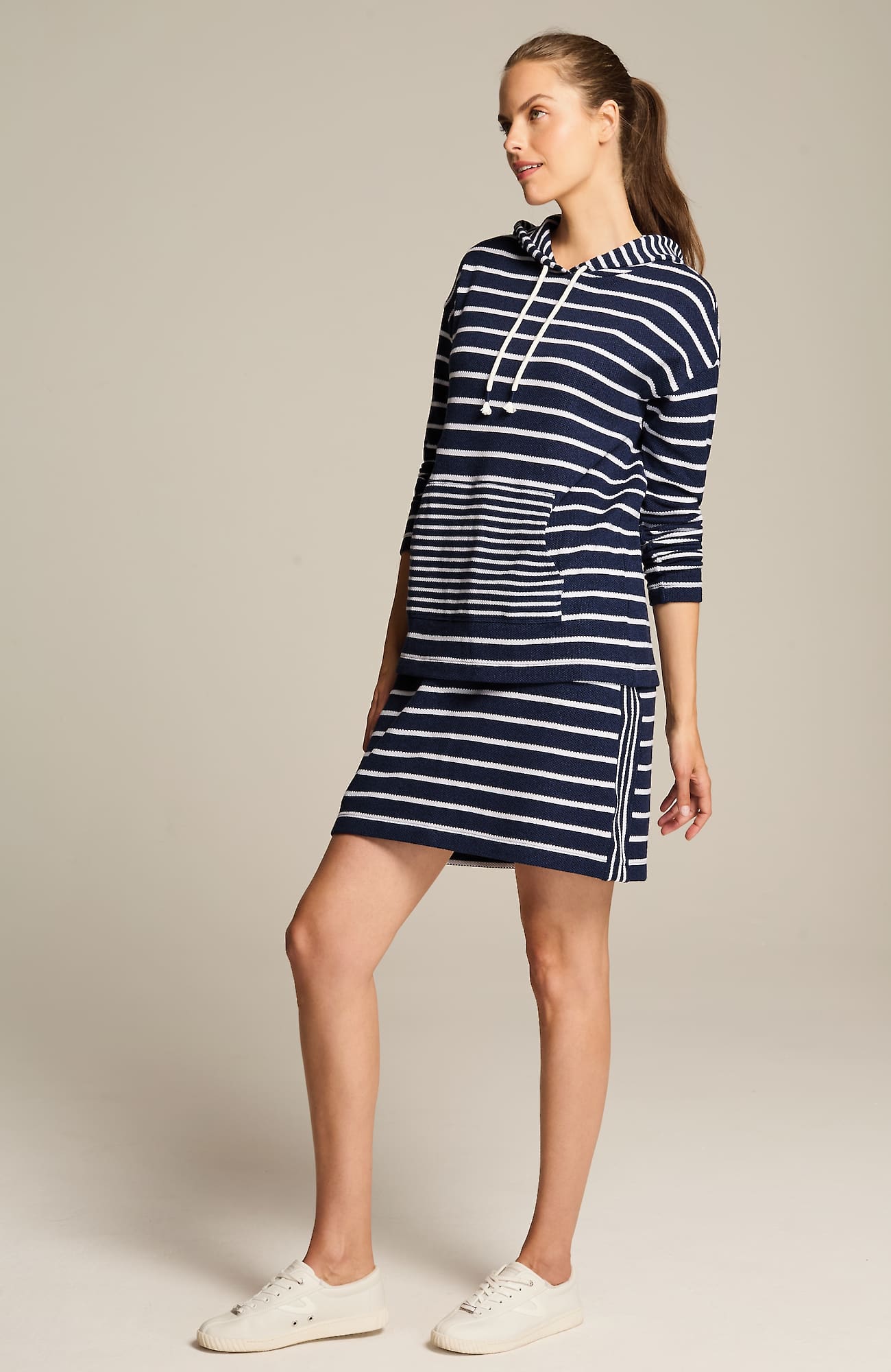 Jjill J.jill Fit Textured-stripes Skirt