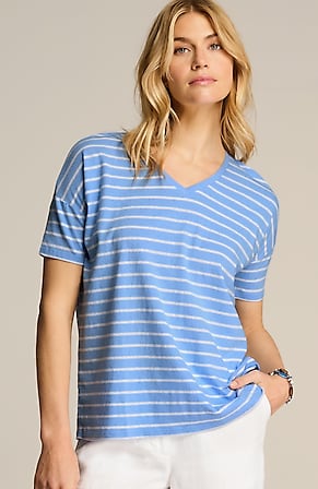 Image for Linen-Blend Relaxed Tee