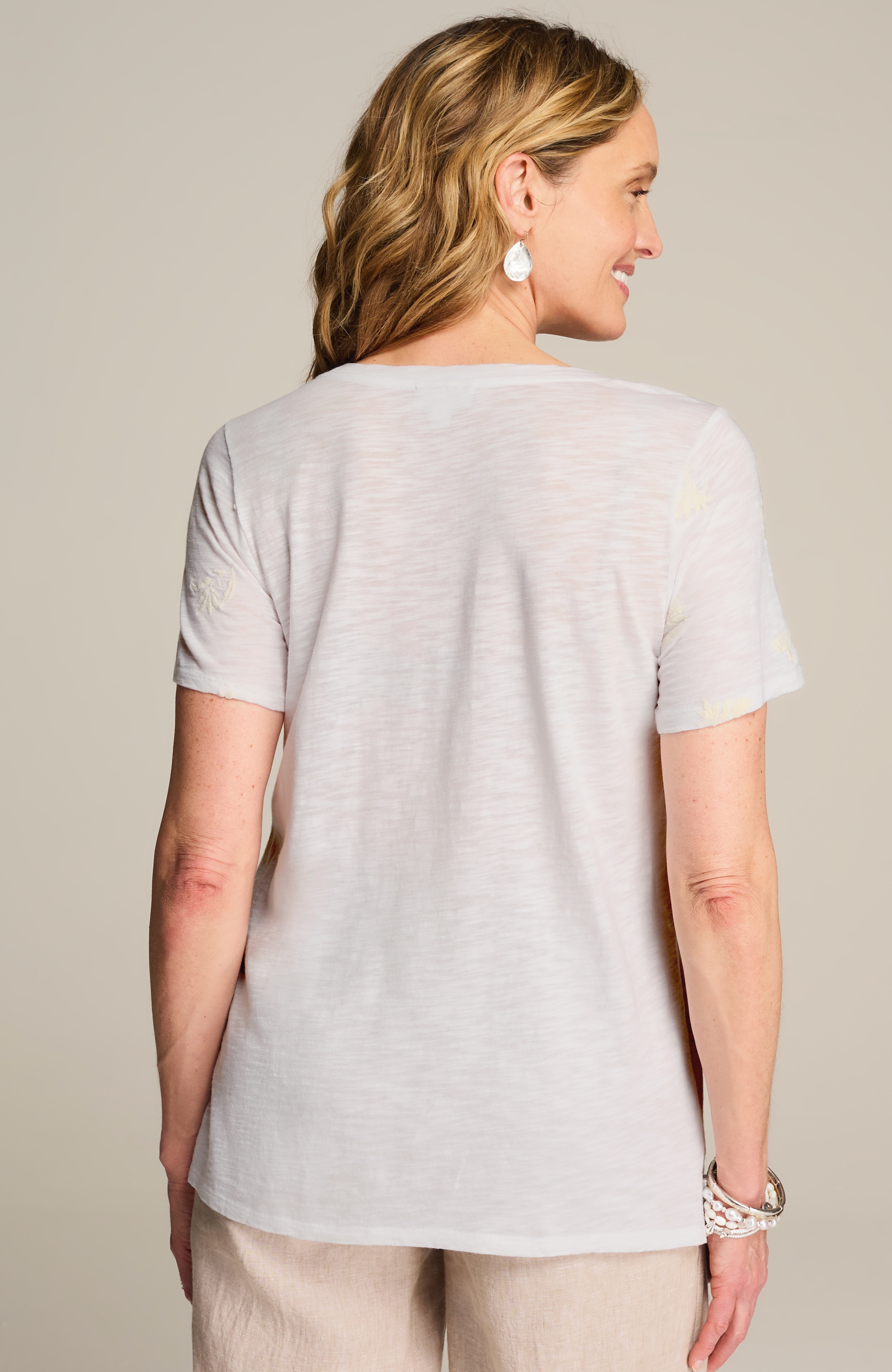 Floral Embroidered Tee | JJill