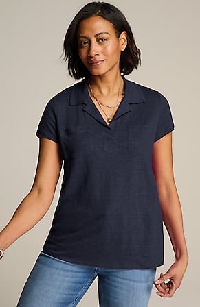 Image for Linen Patch-Pocket Tee