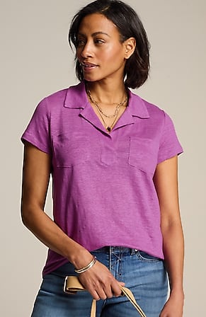 Image for Linen Patch-Pocket Tee