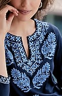embroidered knit tunic