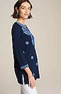 embroidered knit tunic