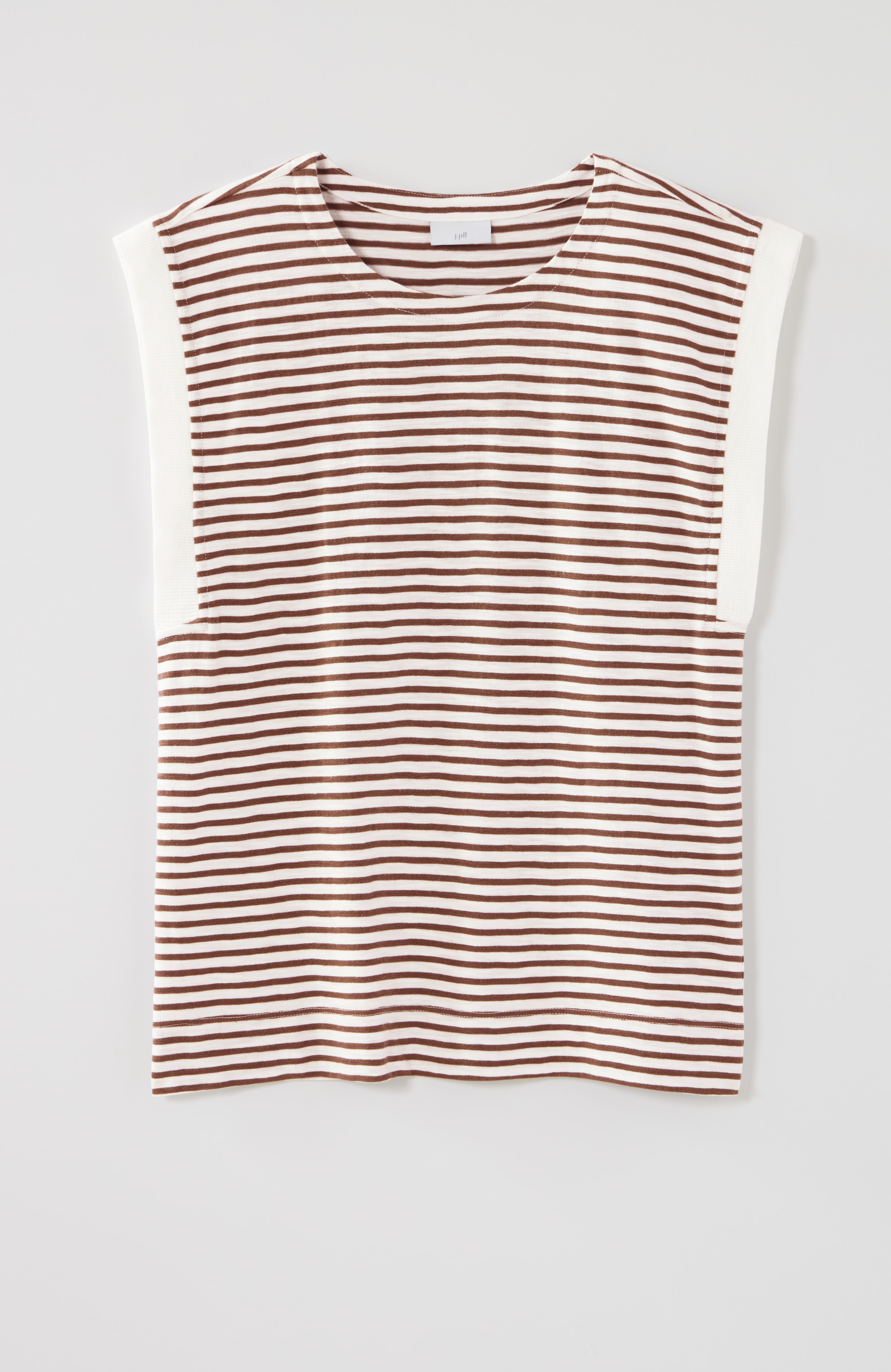 rib-trimmed tee
