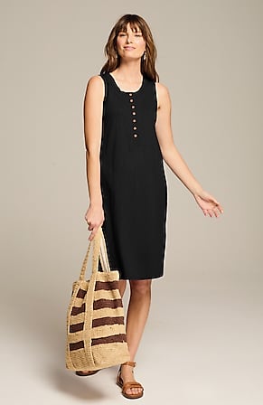 Image for Sleeveless Henley Dress