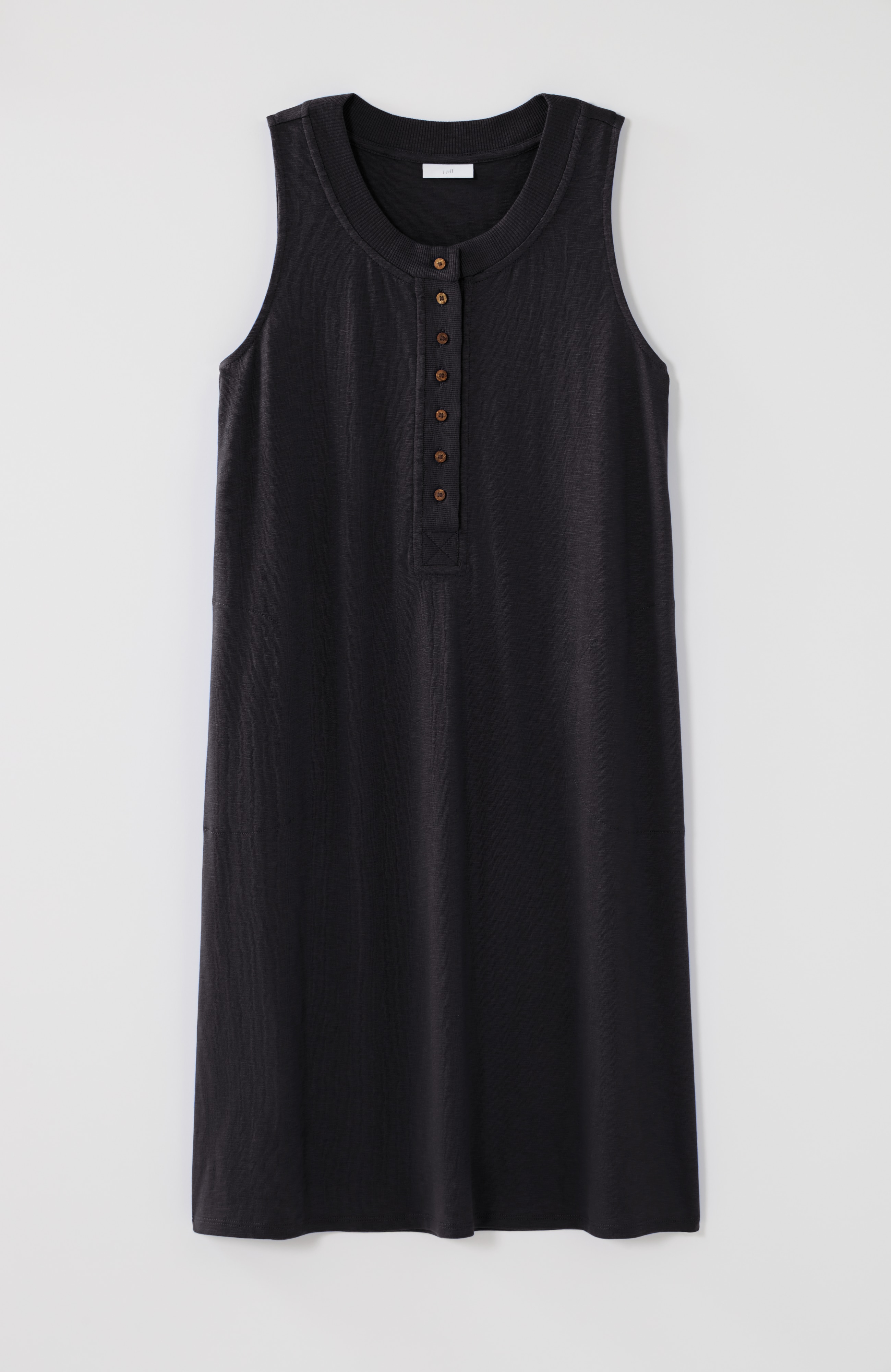sleeveless henley dress