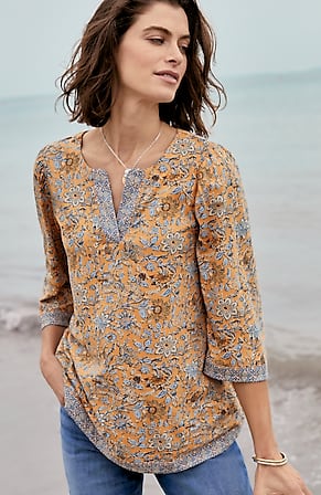 Image for Border-Printed Top