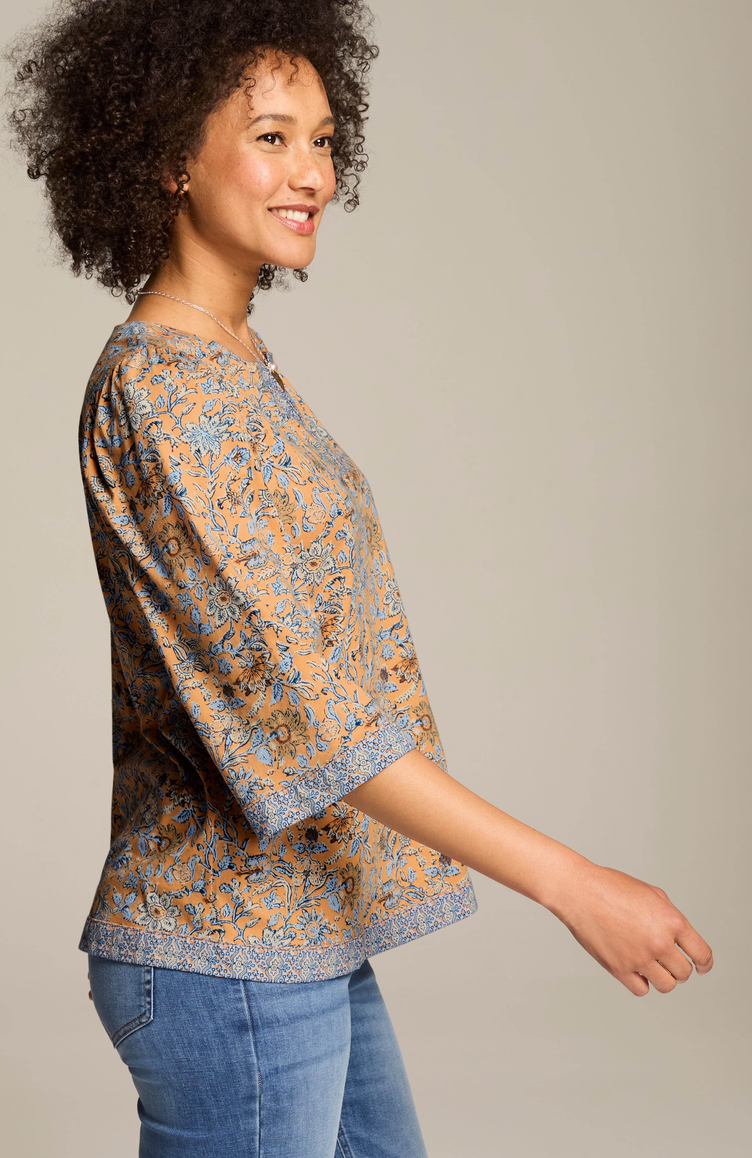 トップス BoTT 22ss Jacquard Border Tee L BoTT / JACQUARD BORDER TEE / BLUE | Sophomore