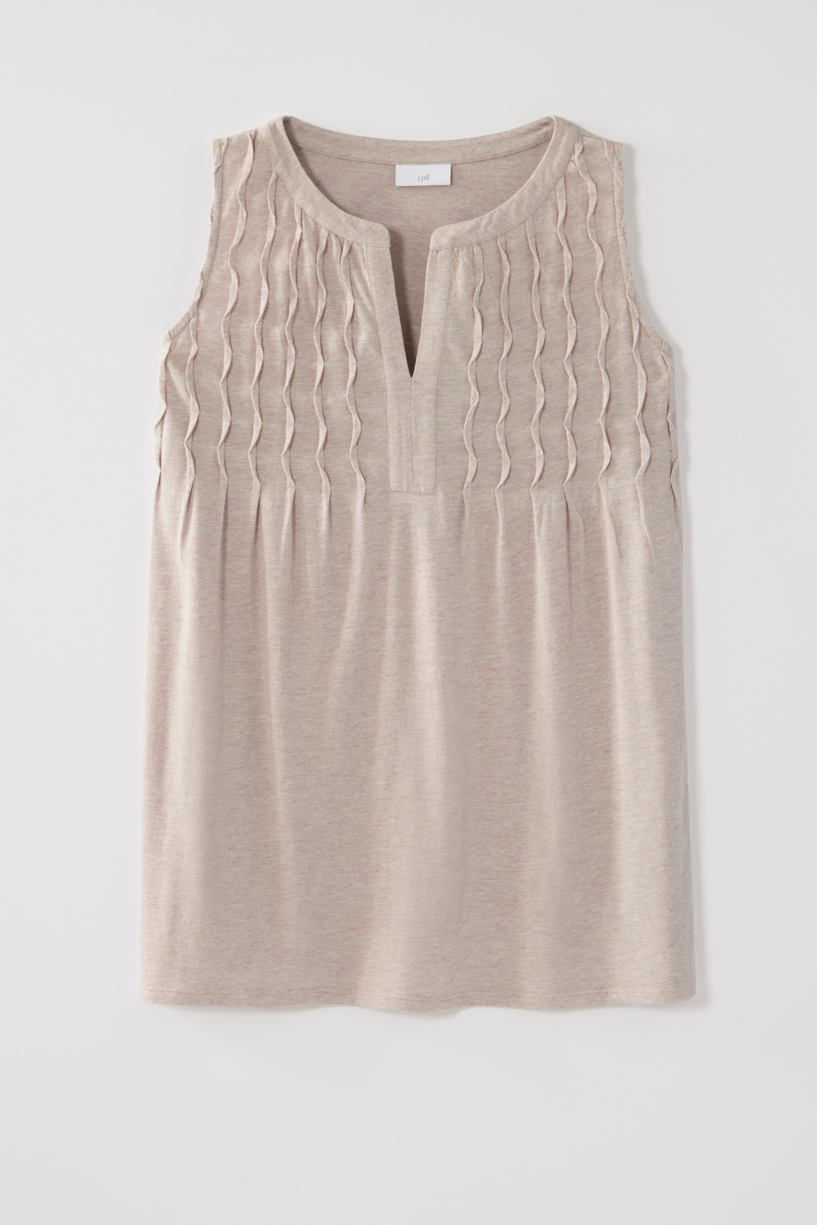PINTUCKED SLEEVELESS TOP | JJill