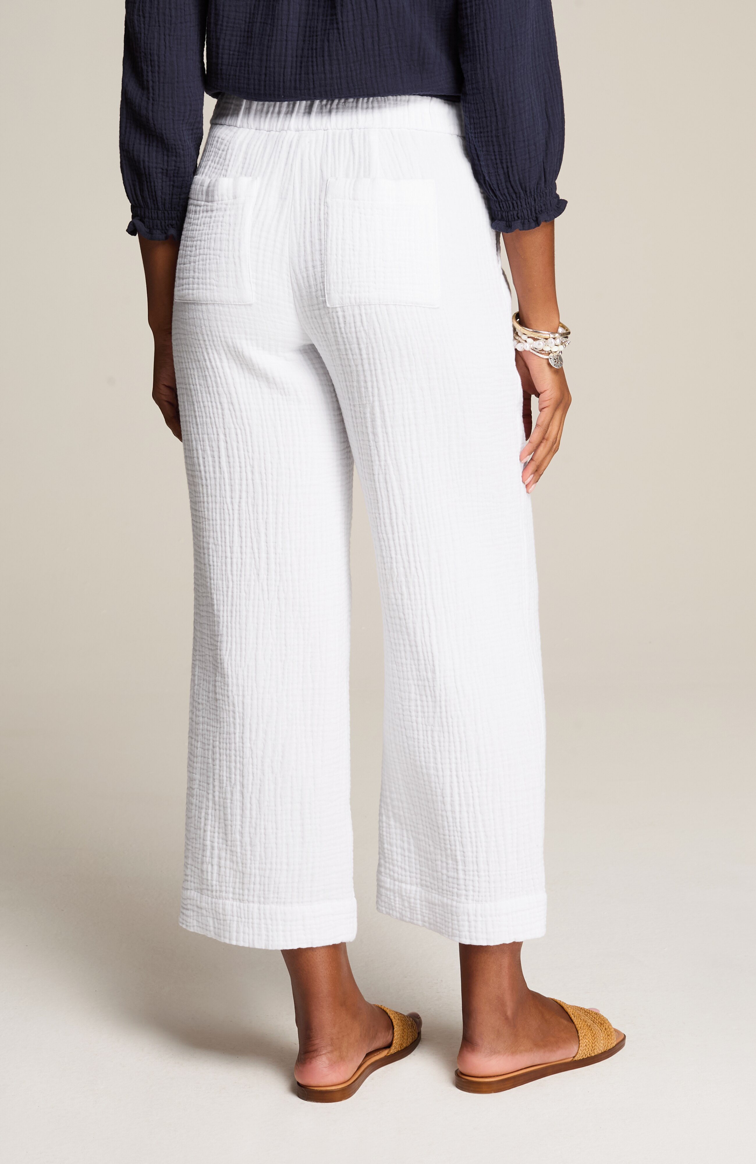 【argue】LINEN VOILE GAUZE PULLOVER/WHITE OCTOBER SAMPLE SALE - Edie beach cover up- White Gauze
