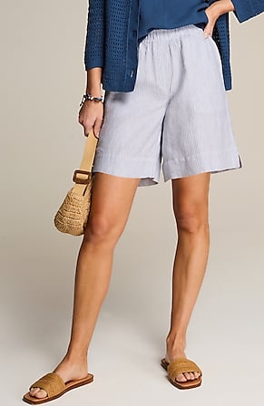 Image for Linen Pull-On Shorts