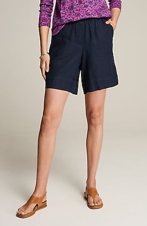 Image for Linen Pull-On Shorts