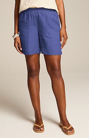 Image for Linen Pull-On Shorts