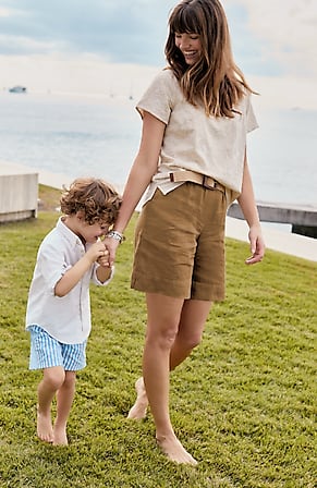 Image for Linen Pull-On Shorts