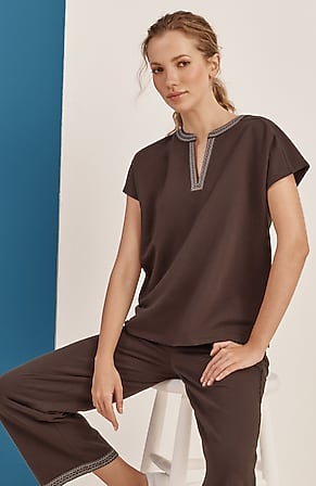Image for Fit French Terry Embroidered Top