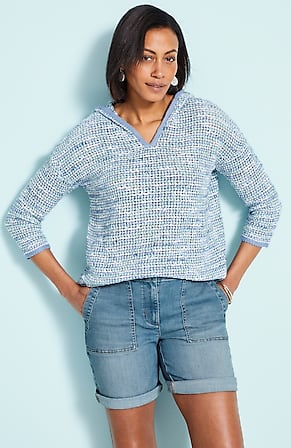 Image for Denim Patch-Pocket Shorts