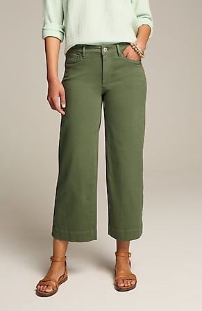 Image for Wide-Leg Cropped Jeans