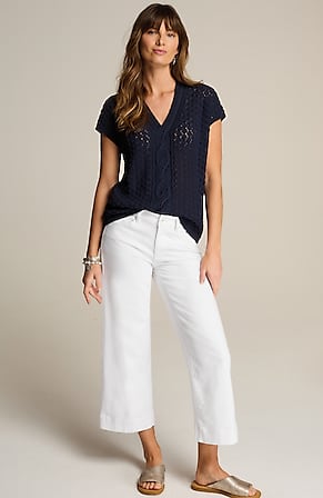 Image for Wide-Leg Cropped Jeans