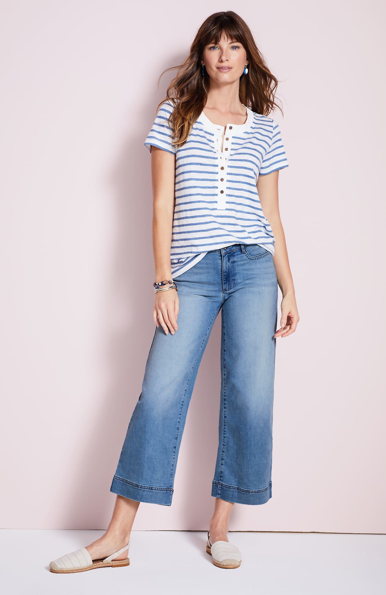Shop Jjill J.jill Wide-leg Cropped Jeans