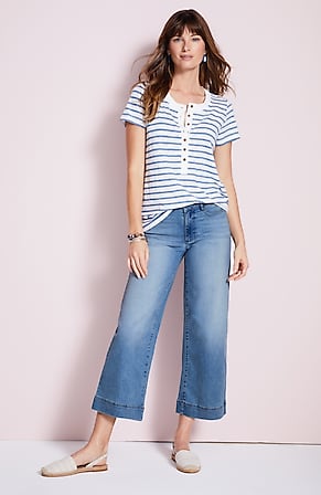 Image for Wide-Leg Cropped Jeans